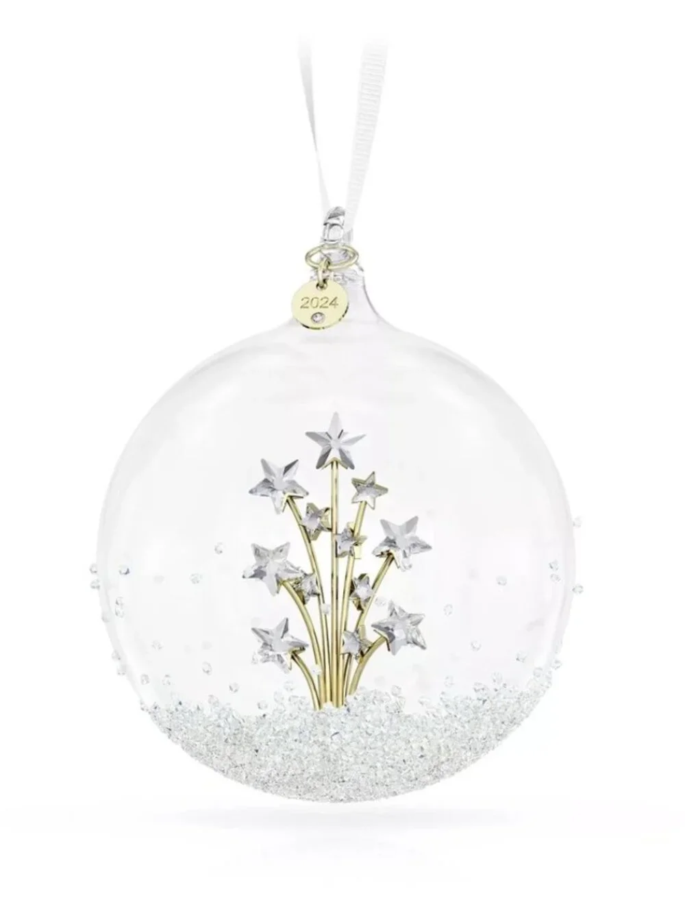 3 Swarovski Crystal Annual Christmas  Ball Ornaments  2022 -2023-2024 in box